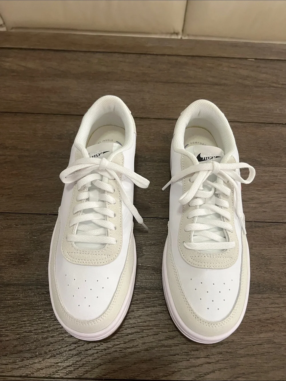 White Nike Women's Casual Lace-Up Sneakers - Women’s size 9 ( new without box)